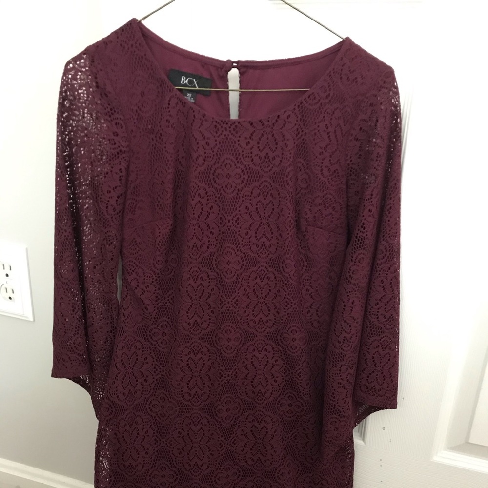 EUC!! BCX deep purple 3/4 dress!
